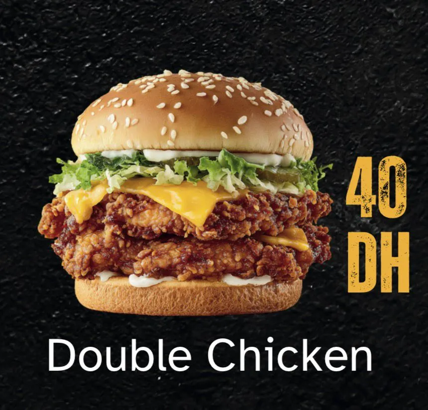 double chicken burger